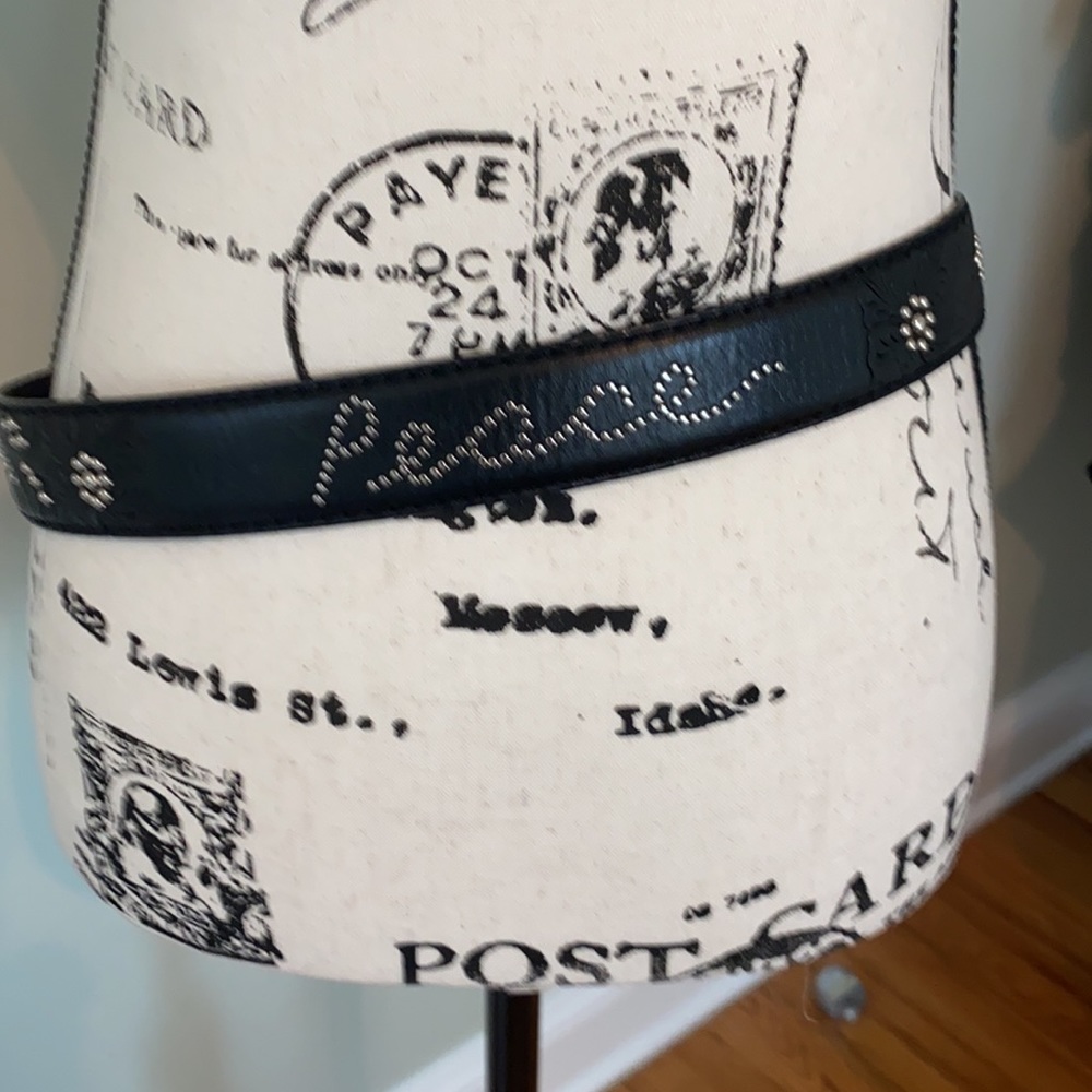 Black Western style Brighton leather belt